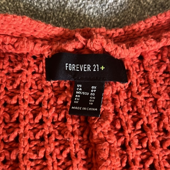 women’s orange forever 21 cardigan! - Picture 2 of 3